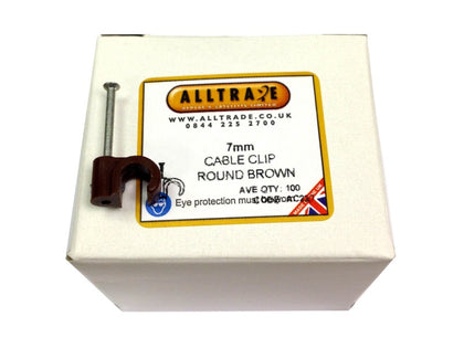 (100) 7mm Brown Clips