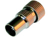 (1) BUDGET Coax Plug Male Brass Nickel