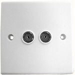 Budget Double Flush Outlet Plate