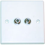 Budget 'F' Double Flush Outlet Plate