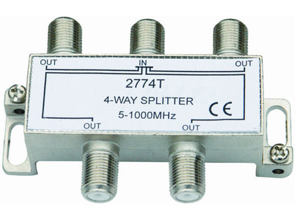 INTERNAL 4 Way 'F' Splitter (5-1000MHz)