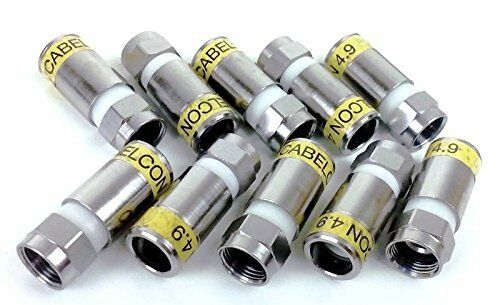 Universal F Compression Connectors RG59 10-Pack - Beacon Safety Hi