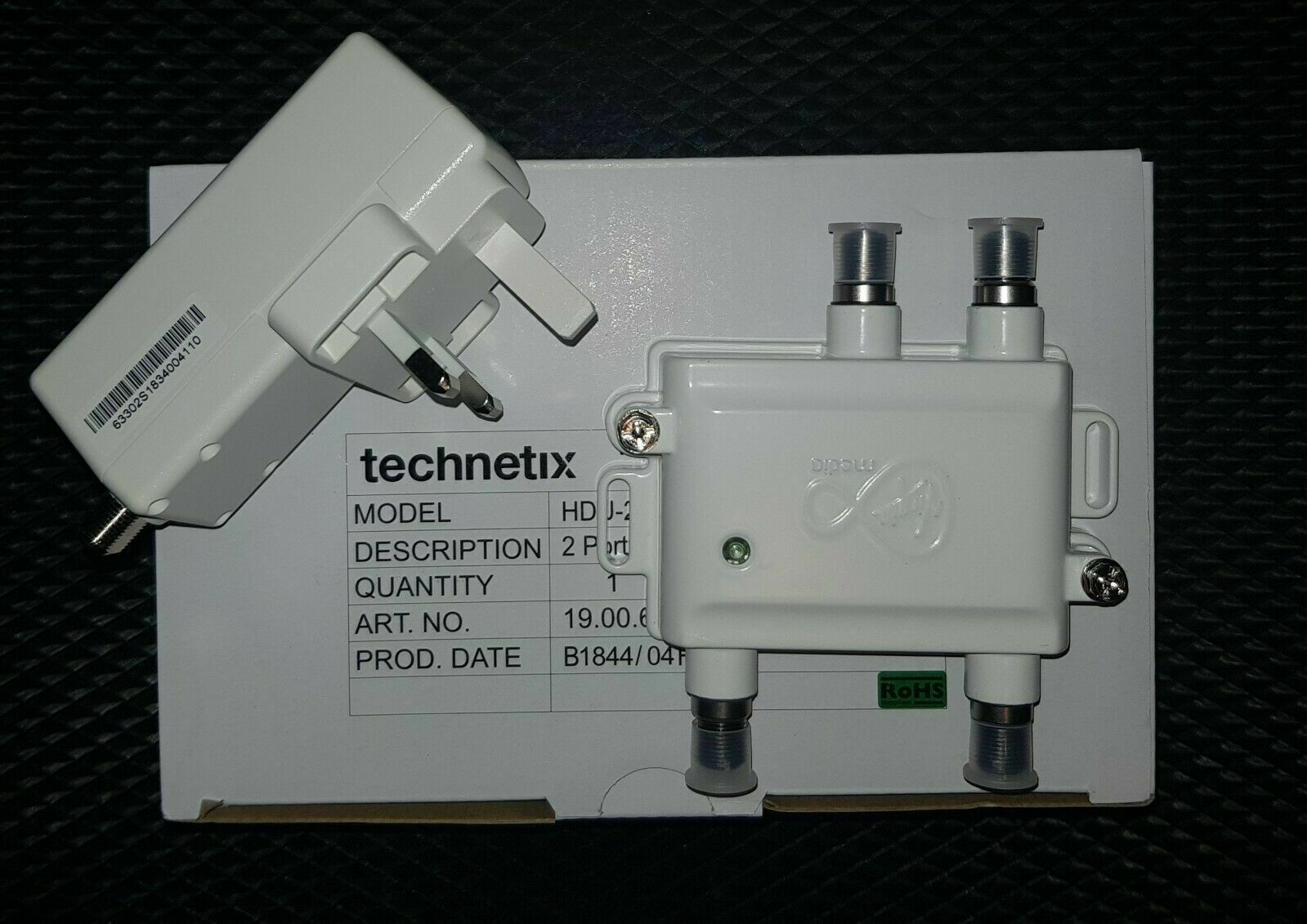 Technetix HDU-200 2 Port Signal Booster for Virgin Media CATV