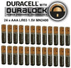 24 X Duracell AAA Alkaline LR03 1.5V Batteries MN2400 Duralock Duracel Battery