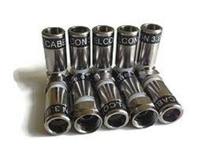 50 Cablecon F-59 RG6 F TYPE COMPRESSION CONNECTORS CX3 3.9