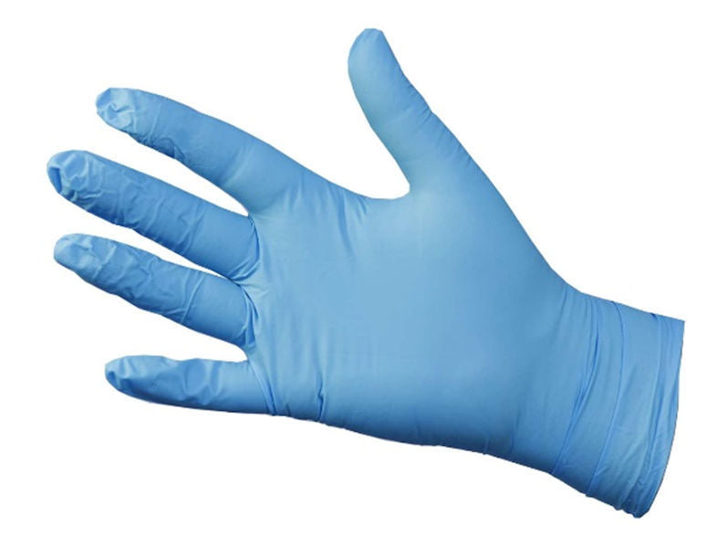 (100) Nitrile Powder Free Blue Gloves LGE