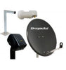 NEW Dragonsat 80cm Solid Satellite Dish + 400mm Bracket + Motor +Single LNB