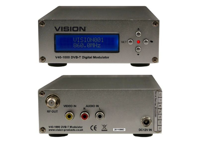 VISION Single A/V to COFDM Modulator – PlutoDirect