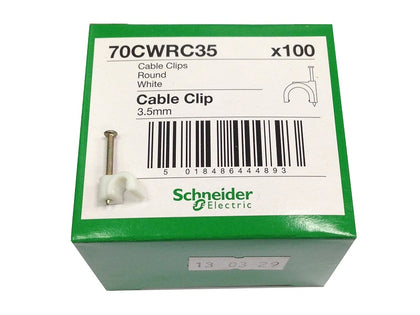Tower (100) 3.5mm White Clips