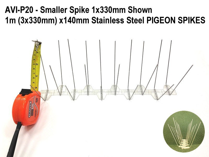1m x140mm Stainless Steel PIGEON SPIKES