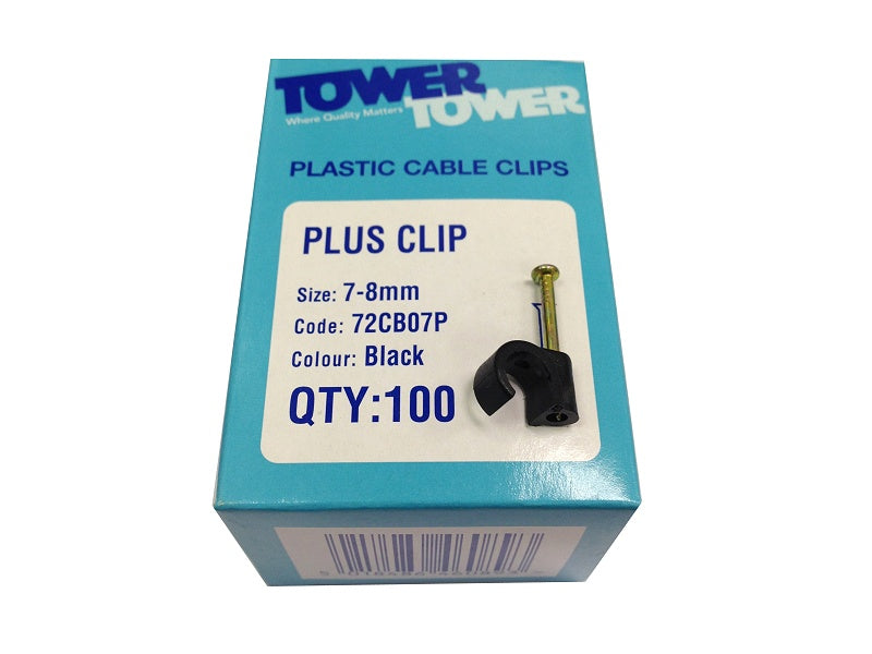 Tower (100) +7mm Black Clips