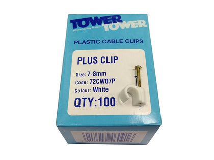 Tower (100) +7mm White Clips