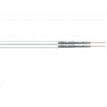 Twin Coax Satellite Cable Sky Plus+ HD White