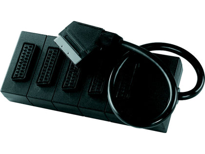 0.4m Scart-5 Scart Sockets Lead (Bagged)