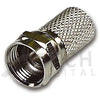 2 x F Connector Plug on Screw For Coax Cable