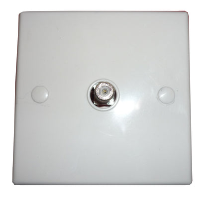 Single 'F' Coupler Wall Plate