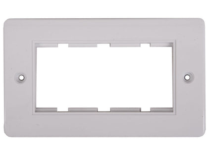 TRIAX Outlet Bevelled Edges 4 Module WHITE