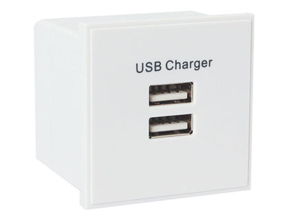 TRIAX 50x50 Twin USB Charger WHITE