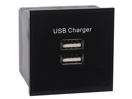 TRIAX 50x50 Twin USB Charger BLACK