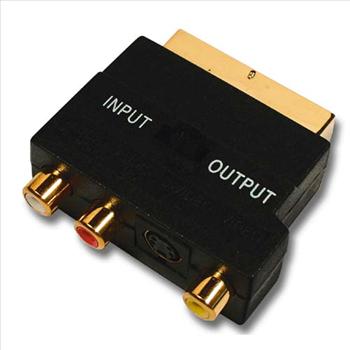 SCART Input Adaptor+ 3 Phono to Scart + Free P&P