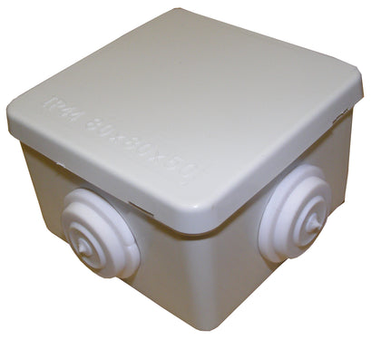 IP55 80mmx80mmx50mm Connection Box WHITE