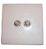 Twin `F` Wall Plate