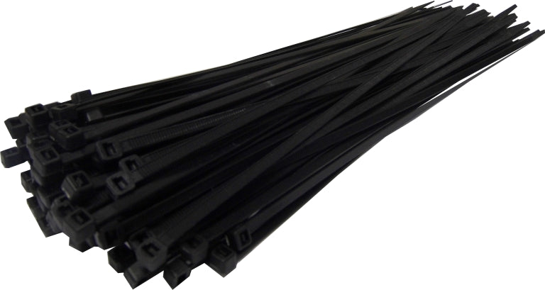 SAC  Cable Ties 4.8mm x 300mm BLACK  - pack of 100