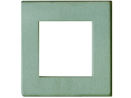 SCREWLESS Outlet Brushed Steel 2 Module