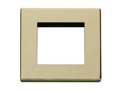 SCREWLESS Outlet Polished Brass 2 Module