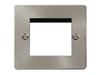 CLICK DEFINE Outlet Brushed Steel 2 Module