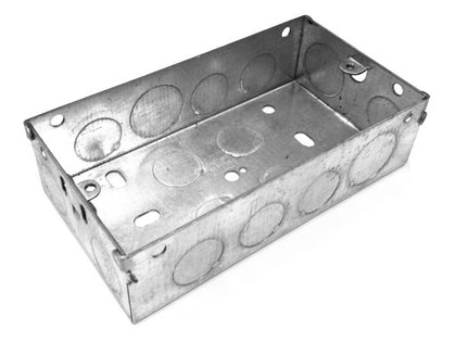 35mm Deep 2 Gang Steel Knock Out Box