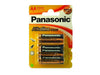 PANASONIC 'AA' Alkaline Batteries (Pack 4)