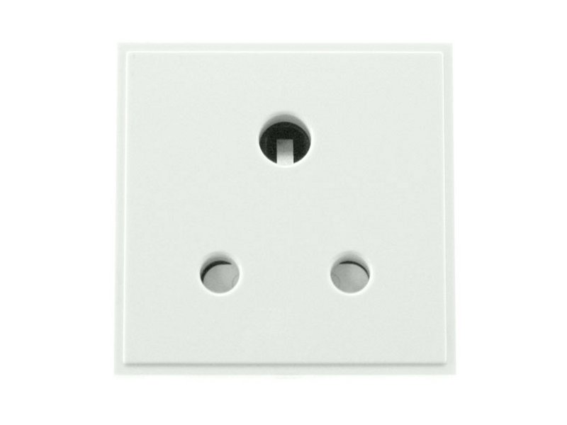 White Rounded Plug Sockets CLICK 15A Round Pin Power Socket WHITE – PlutoDirect