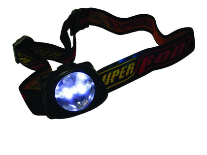 SUPER ROD Head Torch - 5 bright white LEDs