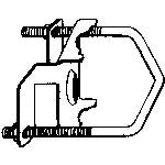 Uhf Aerial Clamp C/W 10mm Nuts